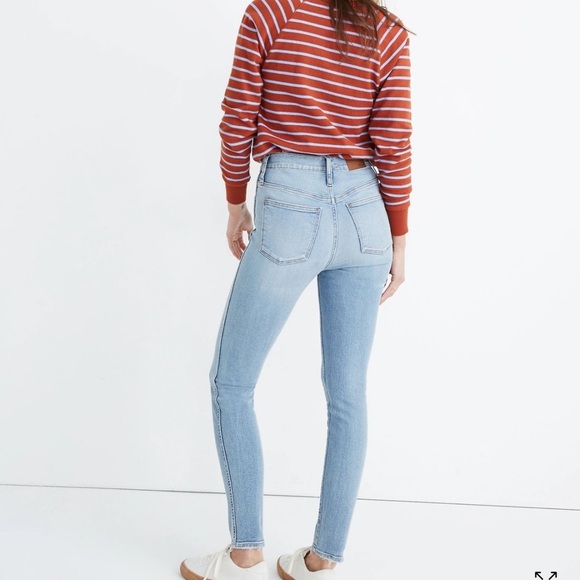 Madewell Petite 10" High-Rise Skinny Jeans in Wheeler Wash Sz 28P - Picture 2 of 11